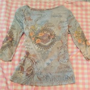Aesthetic Paris Westbound Top Y2K Rhinestones